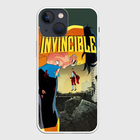 Чехол для iPhone 13 mini с принтом INVINCIBLE в Курске,  |  | allen | invincible | omni man | omniman | superhero | алиен | аллен | инвинсибл | неуязвимый | омнимэн | супергерои