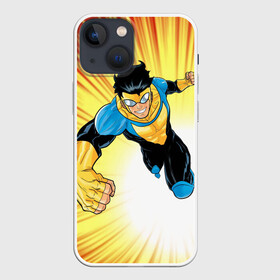 Чехол для iPhone 13 mini с принтом Invincible в Курске,  |  | allen | invincible | omni man | omniman | superhero | алиен | аллен | инвинсибл | неуязвимый | омнимэн | супергерои