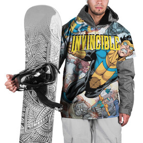Накидка на куртку 3D с принтом Неуязвимый в Курске, 100% полиэстер |  | allen | invincible | omni man | omniman | superhero | алиен | аллен | инвинсибл | неуязвимый | омнимэн | супергерои