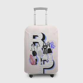 Чехол для чемодана 3D с принтом BP Style в Курске, 86% полиэфир, 14% спандекс | двустороннее нанесение принта, прорези для ручек и колес | black pink | blackpink | pop | блэк пинк | ким дженни | ким джи су | корейцы | лалиса манобан | музыка | поп | попса | розэ