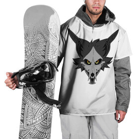 Накидка на куртку 3D с принтом Фурришка в Курске, 100% полиэстер |  | furry | вол | волк | голова | демон | демон волк | лис | фури | фурри | фурришка | череп