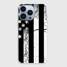 Чехол для iPhone 13 Pro с принтом ЗВЕЗДНО ПОЛОСАТЫЙ в Курске,  |  | america | black | dark | flag | graffiti | star | usa | white | америка | белый | граффити | звезды | полосы | ретро | стена | сша | флаг | черный