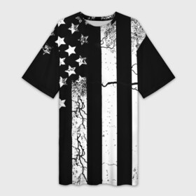 Платье-футболка 3D с принтом ЗВЕЗДНО ПОЛОСАТЫЙ в Курске,  |  | america | black | dark | flag | graffiti | star | usa | white | америка | белый | граффити | звезды | полосы | ретро | стена | сша | флаг | черный