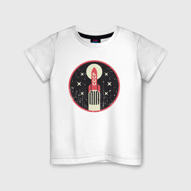 Детская футболка хлопок с принтом USSR Space в Курске, 100% хлопок | круглый вырез горловины, полуприлегающий силуэт, длина до линии бедер | mars | moon | nasa | астероид | астронавт | астрономия | вселенная | гагарин | галактика | земля | илон | комета | космонавт | космос | луна | марс | маск | наса | небо | нло | планета | пришелец | ракета | сатурн