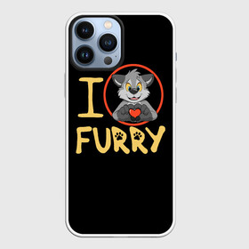 Чехол для iPhone 13 Pro Max с принтом I love furry в Курске,  |  | Тематика изображения на принте: furry | i love furry | антропоморфные животные | волк | зверь | люди   животные | сердце | фурри | я люблю фурри