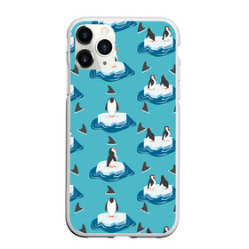 Чехол для iPhone 11 Pro матовый с принтом Пингвины в Курске, Силикон |  | море | морские | океан | пингвин | пингвинчик | пингвины | плавники акул