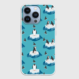 Чехол для iPhone 13 Pro с принтом Пингвины в Курске,  |  | море | морские | океан | пингвин | пингвинчик | пингвины | плавники акул