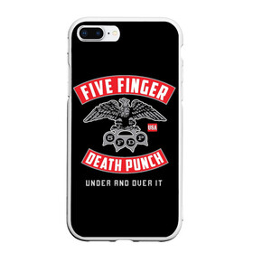 Чехол для iPhone 7Plus/8 Plus матовый с принтом Five Finger Death Punch (5FDP) в Курске, Силикон | Область печати: задняя сторона чехла, без боковых панелей | Тематика изображения на принте: 5fdp | america | death | ffdp | finger | five | hard | metal | music | punch | rock | skull | states | united | usa | америка | метал | музыка | рок | сша | хард | череп