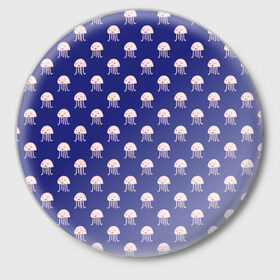 Значок с принтом Осьминоги в Курске,  металл | круглая форма, металлическая застежка в виде булавки | cute | octopus | милый | морское | осьминог | осьминожка | паттерн | тентакли | щупальца