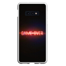 Чехол для Samsung S10E с принтом Game Over в Курске, Силикон | Область печати: задняя сторона чехла, без боковых панелей | game | game over | games | neon | orers | over | press | press start | starts | игра | игра окончена | конец | надписи | надпись | нажмите старт | неон | окончено | старт