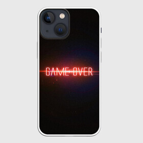 Чехол для iPhone 13 mini с принтом Game Over в Курске,  |  | Тематика изображения на принте: game | game over | games | neon | orers | over | press | press start | starts | игра | игра окончена | конец | надписи | надпись | нажмите старт | неон | окончено | старт