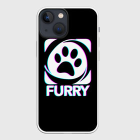 Чехол для iPhone 13 mini с принтом Furry в Курске,  |  | furry | антропоморфные животные | лапа | логотип | люди животные | отпечаток | след | фурри | фурри фэндом | эмблема