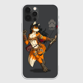 Чехол для iPhone 12 Pro Max с принтом Furry fox в Курске, Силикон |  | furry | furry fox | амазонка | антропоморфное животное | воин | женщина | животные | зверь | лиса | лук | фурри | человек