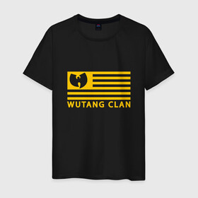 Мужская футболка хлопок с принтом Wu-Tang Flag в Курске, 100% хлопок | прямой крой, круглый вырез горловины, длина до линии бедер, слегка спущенное плечо. | Тематика изображения на принте: black | gza | hip hop | method man | music | new york | odb | old school | rap | rza | usa | wu tang | wu tang clan | аудио | винил | ву тэнг | граффити | диджей | кассета | микрофон | музыка | нью йорк | пластинка | рэп | рэпер | сша