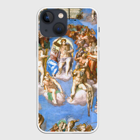 Чехол для iPhone 13 mini с принтом Микеланджело страшный суд в Курске,  |  | буонарроти | картина | микеланджело | последний | приговор | страшный | суд | фреска