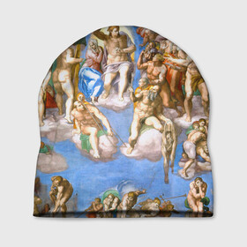 Шапка 3D с принтом Микеланджело страшный суд в Курске, 100% полиэстер | универсальный размер, печать по всей поверхности изделия | Тематика изображения на принте: буонарроти | картина | микеланджело | последний | приговор | страшный | суд | фреска