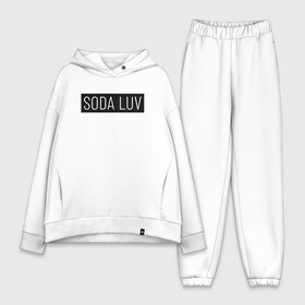 Женский костюм хлопок Oversize с принтом SODA LUV в Курске,  |  | luv | mayot | melon | music | og buda | seemee | soda | sodaluv | бигасс | коми | лав | лого | логотип | лув | мелон | сода