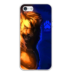 Чехол для iPhone 5/5S матовый с принтом Furry lion в Курске, Силикон | Область печати: задняя сторона чехла, без боковых панелей | furry | lion | антропоморфные животные | лев | люди животные | разбойник | фурри | фурри фэндом