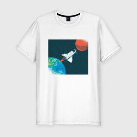 Мужская футболка хлопок Slim с принтом Маск SpaceX миссия на марс в Курске, 92% хлопок, 8% лайкра | приталенный силуэт, круглый вырез ворота, длина до линии бедра, короткий рукав | earth | elon musk | mars | nasa | red planet | roscosmos | space | space shuttle | star | stars | астронавт | илон маск | класная планета | космический пейзаж | космонавт | летит на марс | наса | планета земля | роскосмос | спейс экс | спейс