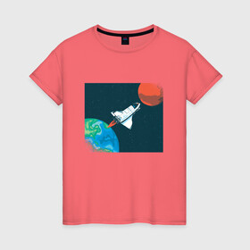 Женская футболка хлопок с принтом Маск SpaceX миссия на марс в Курске, 100% хлопок | прямой крой, круглый вырез горловины, длина до линии бедер, слегка спущенное плечо | earth | elon musk | mars | nasa | red planet | roscosmos | space | space shuttle | star | stars | астронавт | илон маск | класная планета | космический пейзаж | космонавт | летит на марс | наса | планета земля | роскосмос | спейс экс | спейс