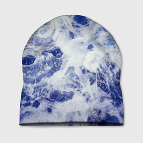 Шапка 3D с принтом Цвет Морской Волны в Курске, 100% полиэстер | универсальный размер, печать по всей поверхности изделия | sea | вода | волна | море | пена