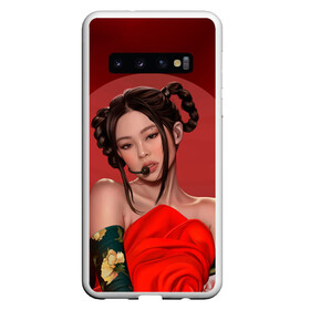 Чехол для Samsung Galaxy S10 с принтом Дженни BLACKPINK в Курске, Силикон | Область печати: задняя сторона чехла, без боковых панелей | Тематика изображения на принте: black pink | blackpink | pop | блэк пинк | ким дженни | ким джи су | корейцы | лалиса манобан | музыка | поп | попса | розэ