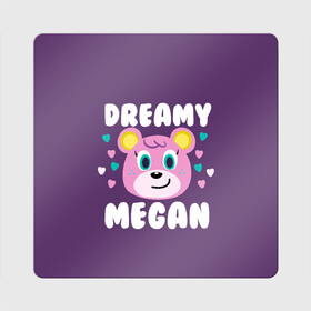 Магнит виниловый Квадрат с принтом Dreamy Megan в Курске, полимерный материал с магнитным слоем | размер 9*9 см, закругленные углы | Тематика изображения на принте: animal crossing | game | games | анимал | играб игры | изабель | кросинг | кроссинг | мистер ресетти | том нук | энимал