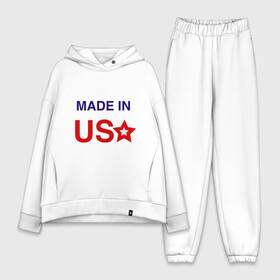 Женский костюм хлопок Oversize с принтом Made in usa в Курске,  |  | made in usa | usa | америка | звезда | сша