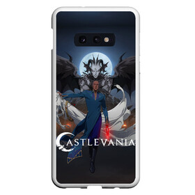 Чехол для Samsung S10E с принтом Castlevania Исаак в Курске, Силикон | Область печати: задняя сторона чехла, без боковых панелей | alucard | anime | blood | castlevania | death | demon | dracula | evil | isaac | monster | netflix | sypha belnades | trevor belmont | vampire | vlad tepes | алукард | аниме | вампир | влад цепеш | демон | дракула | зло | каслвания | кровь | монстр | нетф