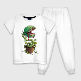 Детская пижама хлопок с принтом Стиви в Курске, 100% хлопок |  брюки и футболка прямого кроя, без карманов, на брюках мягкая резинка на поясе и по низу штанин
 | dc comics | revenge board | плющ | растение | харли квинн