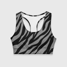 Женский спортивный топ 3D с принтом Камуфляж Зебра в Курске, 82% полиэстер, 18% спандекс Ткань безопасна для здоровья, позволяет коже дышать, не мнется и не растягивается |  | camo | zebra | зебра | камуфляж | полосы