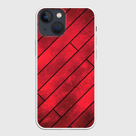 Чехол для iPhone 13 mini с принтом Red Boards Texture в Курске,  |  | attrition | boards | comic | dark | gloss | iron | light | metal | red | slabs | texture | wood | абстракция | глянец | дерево | доски | железо | картина | комикс | красный | линии | металл | паттерн | плиты | полосы | потертость | светлый