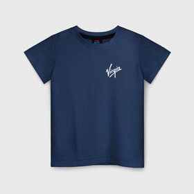 Детская футболка хлопок с принтом Virgin logo | Вирджин лого в Курске, 100% хлопок | круглый вырез горловины, полуприлегающий силуэт, длина до линии бедер | galactic | бренсен | бренсон | брэнсeн | брэнсон | вингин | вирджин | вирджн | галактик | ричард