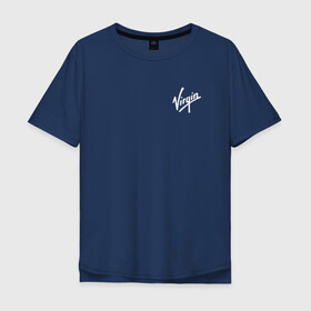 Мужская футболка хлопок Oversize с принтом Virgin logo | Вирджин лого в Курске, 100% хлопок | свободный крой, круглый ворот, “спинка” длиннее передней части | Тематика изображения на принте: galactic | бренсен | бренсон | брэнсeн | брэнсон | вингин | вирджин | вирджн | галактик | ричард
