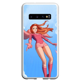 Чехол для Samsung Galaxy S10 с принтом Атомная Ева в Курске, Силикон | Область печати: задняя сторона чехла, без боковых панелей | Тематика изображения на принте: allen | atom eve | invincible | omni man | omniman | superhero | алиен | аллен | атомная ева | инвинсибл | неуязвимый | омнимэн | супергерои