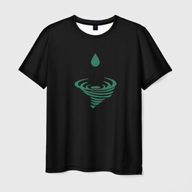 Мужская футболка 3D с принтом Зеленый ураган в Курске, 100% полиэфир | прямой крой, круглый вырез горловины, длина до линии бедер | буря | вихрь | зеленый цвет | погода | природа | стихия природы | ураган | шторм | экология