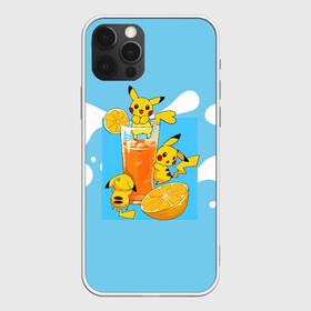 Чехол для iPhone 12 Pro Max с принтом Пикачу в лимонаде в Курске, Силикон |  | anime | picachu | pikachu | аниме | милый | пика | пикачу | покебол | покемон