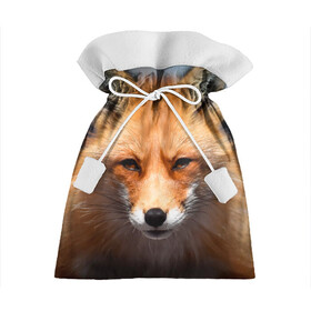 Подарочный 3D мешок с принтом Хитрая лисица в Курске, 100% полиэстер | Размер: 29*39 см | fox | foxy | животное | звери | лиса | лисенок | лисичка | милая | рыжая | фокс