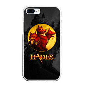 Чехол для iPhone 7Plus/8 Plus матовый с принтом Hades wolf в Курске, Силикон | Область печати: задняя сторона чехла, без боковых панелей | hades | roguelike | бесконечные круги ада | волк | компьютерная игра | красный | трехглавый