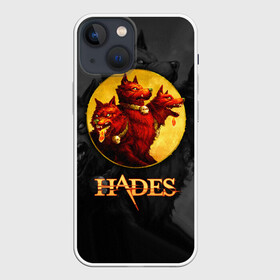 Чехол для iPhone 13 mini с принтом Hades wolf в Курске,  |  | hades | roguelike | бесконечные круги ада | волк | компьютерная игра | красный | трехглавый