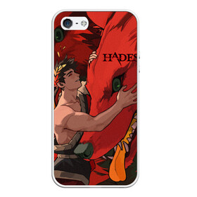 Чехол для iPhone 5/5S матовый с принтом Hades Zagreus в Курске, Силикон | Область печати: задняя сторона чехла, без боковых панелей | Тематика изображения на принте: hades | roguelike | zagreus | бесконечные круги ада | бог | волк | загрей | компьютерная игра | красный | мифология | сын аида | трехглавый