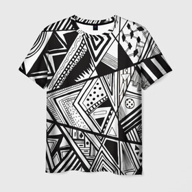 Мужская футболка 3D с принтом абстракционизм в Курске, 100% полиэфир | прямой крой, круглый вырез горловины, длина до линии бедер | 3d | абстракционизм | геометрия | мозаика | хаос