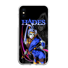 Чехол для iPhone XS Max матовый с принтом Hades Megaera в Курске, Силикон | Область печати: задняя сторона чехла, без боковых панелей | Тематика изображения на принте: hades | megaera | roguelike | аид | бесконечные круги ада | компьютерная игра | мегера | мифология