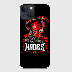 Чехол для iPhone 13 mini с принтом Hades в Курске,  |  | hades | roguelike | аид | бесконечные круги ада | бог подземного мира | волк | компьютерная игра | мифология | трехглавый