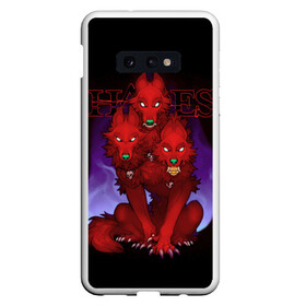 Чехол для Samsung S10E с принтом Hades wolf в Курске, Силикон | Область печати: задняя сторона чехла, без боковых панелей | hades | roguelike | бесконечные круги ада | волк | компьютерная игра | красный | трехглавый