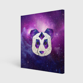 Холст квадратный с принтом КОСМО-ПАНДА в Курске, 100% ПВХ |  | animal | bear | cosmo | geometry | night | panda | sky | stars | universe | геометрия | голова | животные | звезды | космос | медведь | мило | неон | ночь | панда