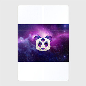 Магнитный плакат 2Х3 с принтом КОСМО-ПАНДА в Курске, Полимерный материал с магнитным слоем | 6 деталей размером 9*9 см | Тематика изображения на принте: animal | bear | cosmo | geometry | night | panda | sky | stars | universe | геометрия | голова | животные | звезды | космос | медведь | мило | неон | ночь | панда