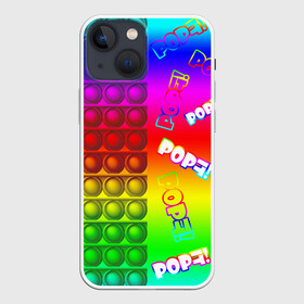 Чехол для iPhone 13 mini с принтом POP it в Курске,  |  | Тематика изображения на принте: pop it | rainbow | simple dimple | toy | игрушка | поп ит | радуга | симпл димпл