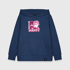 Детская толстовка хлопок с принтом Happy Sad Anime Girl Kanji в Курске, 100% хлопок | Круглый горловой вырез, эластичные манжеты, пояс, капюшен | Тематика изображения на принте: anime | chibi | cute | girls | happiness | im happy | japan | japanese | kawaii | manga | waifu | анимешник | анимешница | грусть | девочки | девушки | иероглифы | кандзи | лица | манга | настроение | рисунок в стиле аниме | счастье | типичная 