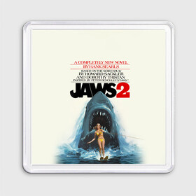 Магнит 55*55 с принтом Jaws 2 в Курске, Пластик | Размер: 65*65 мм; Размер печати: 55*55 мм | jaws | jaws 2 | jaws movie | кино | челюсти | челюсти 2 | челюсти фильм